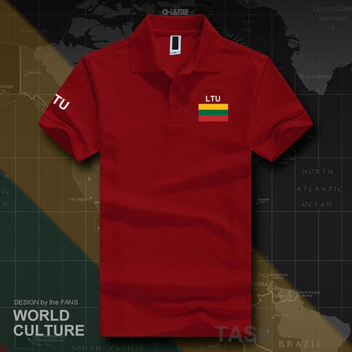 Load image into Gallery viewer, Lithuania Lithuanian polo shirts men short sleeve white brands printed for country 2017 cotton nation team LTU Lietuva Lietuvos
