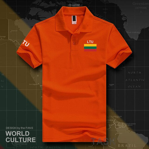 Load image into Gallery viewer, Lithuania Lithuanian polo shirts men short sleeve white brands printed for country 2017 cotton nation team LTU Lietuva Lietuvos
