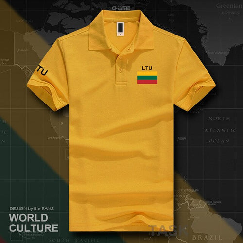 Load image into Gallery viewer, Lithuania Lithuanian polo shirts men short sleeve white brands printed for country 2017 cotton nation team LTU Lietuva Lietuvos
