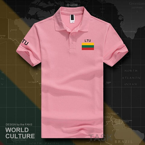Load image into Gallery viewer, Lithuania Lithuanian polo shirts men short sleeve white brands printed for country 2017 cotton nation team LTU Lietuva Lietuvos
