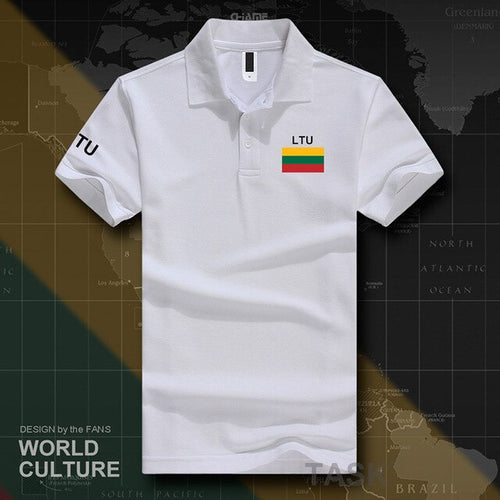 Load image into Gallery viewer, Lithuania Lithuanian polo shirts men short sleeve white brands printed for country 2017 cotton nation team LTU Lietuva Lietuvos
