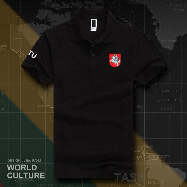 Republic of Lithuania LTU polo shirts men short sleeve white brands printed for country 2018 cotton nation emblem new fashion