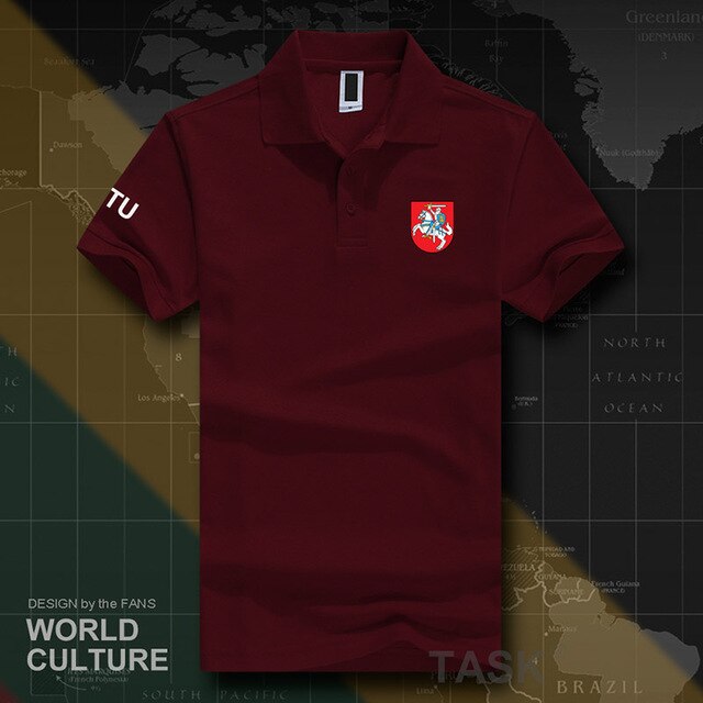 Republic of Lithuania LTU polo shirts men short sleeve white brands printed for country 2018 cotton nation emblem new fashion
