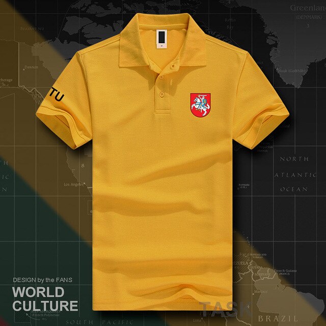 Republic of Lithuania LTU polo shirts men short sleeve white brands printed for country 2018 cotton nation emblem new fashion