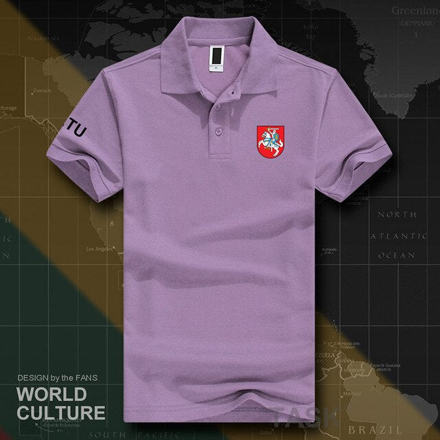 Republic of Lithuania LTU polo shirts men short sleeve white brands printed for country 2018 cotton nation emblem new fashion