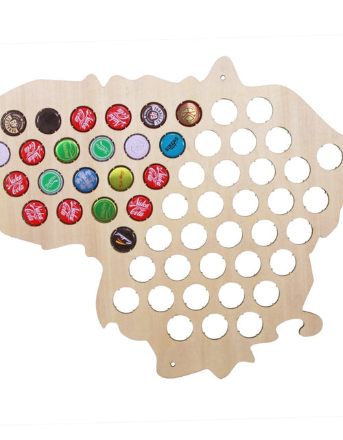 Load image into Gallery viewer, Lithuania Beer Bottle Cap Map Collection Art Custom Made Beer Cap Map Wooden Craft Beer Aficionado Gift Home Decor Accessorries
