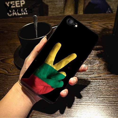Load image into Gallery viewer, Yinuoda For iphone 7 6 X Case Latvia Lithuania Flag Splendid Phone Accessories Case for iPhone 7 X 6 6S 8 Plus X 5 XS XR Case
