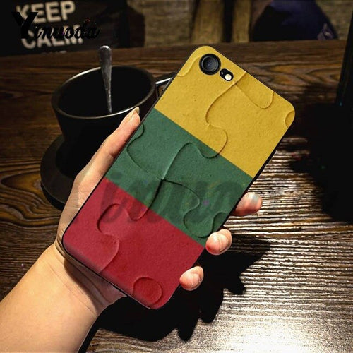 Load image into Gallery viewer, Yinuoda For iphone 7 6 X Case Latvia Lithuania Flag Splendid Phone Accessories Case for iPhone 7 X 6 6S 8 Plus X 5 XS XR Case
