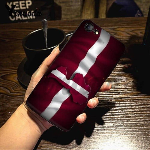 Load image into Gallery viewer, Yinuoda For iphone 7 6 X Case Latvia Lithuania Flag Splendid Phone Accessories Case for iPhone 7 X 6 6S 8 Plus X 5 XS XR Case
