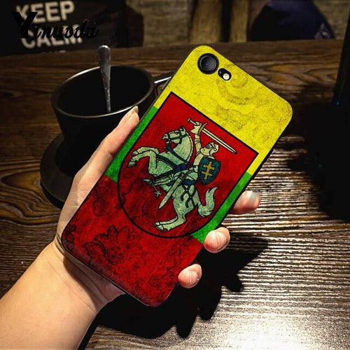 Load image into Gallery viewer, Yinuoda For iphone 7 6 X Case Latvia Lithuania Flag Splendid Phone Accessories Case for iPhone 7 X 6 6S 8 Plus X 5 XS XR Case
