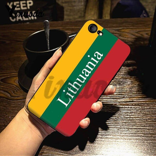 Load image into Gallery viewer, Yinuoda For iphone 7 6 X Case Latvia Lithuania Flag Splendid Phone Accessories Case for iPhone 7 X 6 6S 8 Plus X 5 XS XR Case
