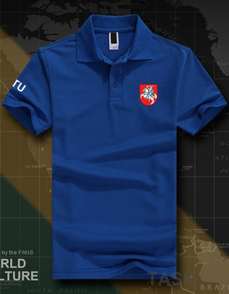 Lithuania Lithuanian LTU Lietuva Lietuvos polo shirts men short sleeve white brands printed for country cotton nation clothes 20
