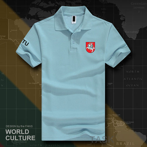 Load image into Gallery viewer, Lithuania Lithuanian LTU Lietuva Lietuvos polo shirts men short sleeve white brands printed for country cotton nation clothes 20
