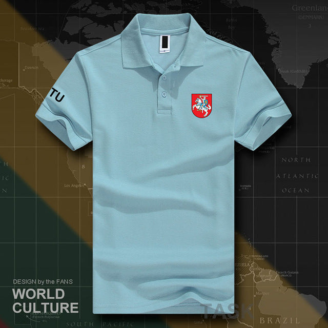 Lithuania Lithuanian LTU Lietuva Lietuvos polo shirts men short sleeve white brands printed for country cotton nation clothes 20